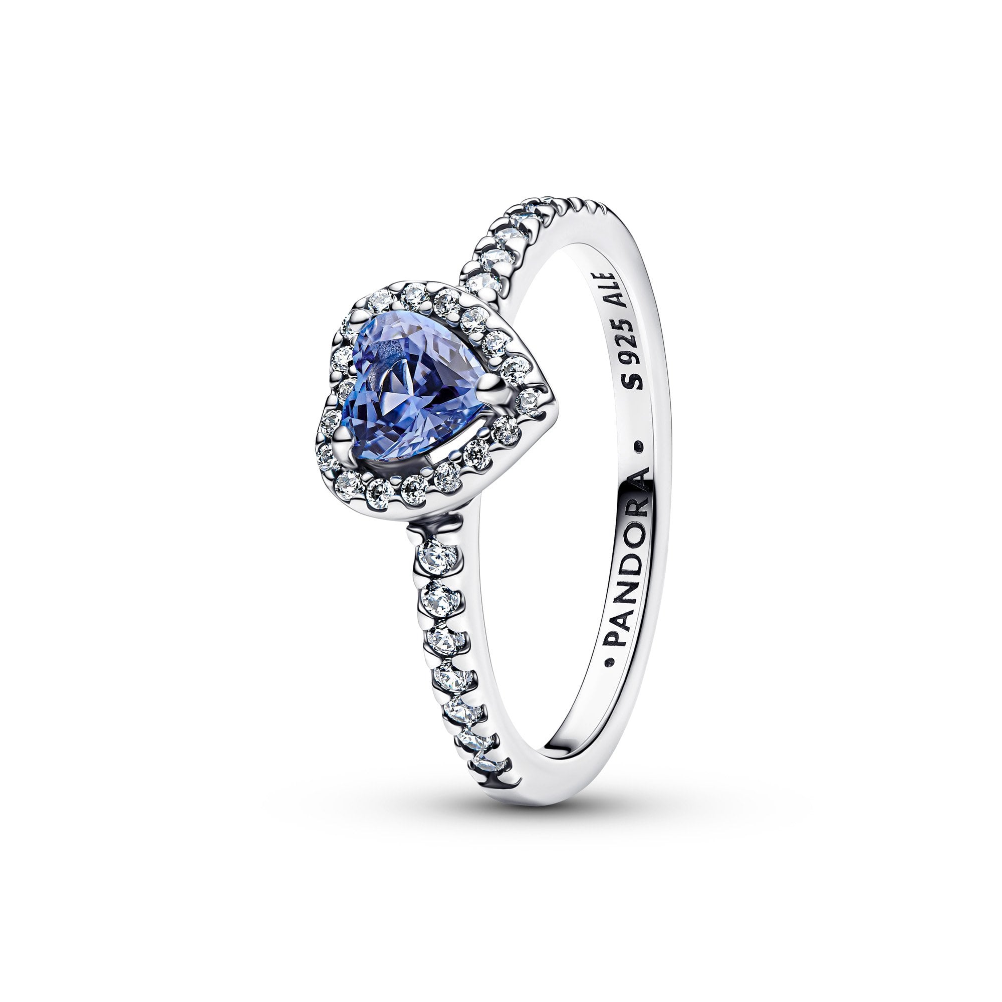 PANDORA★Sparkling Elevated Heart Ring14k Blue Sparkling Elevated Heart Ring – Gift & Wrap