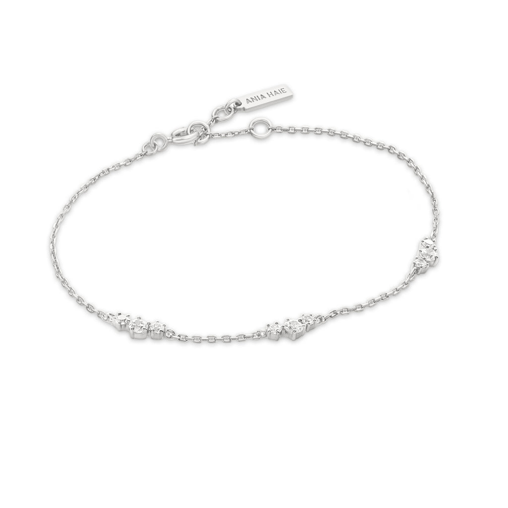 Silver Cluster Station Bracelet