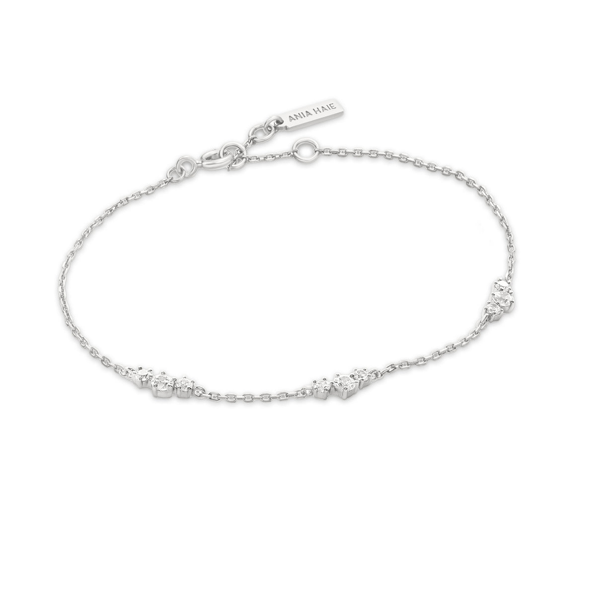 Silver Cluster Station Bracelet
