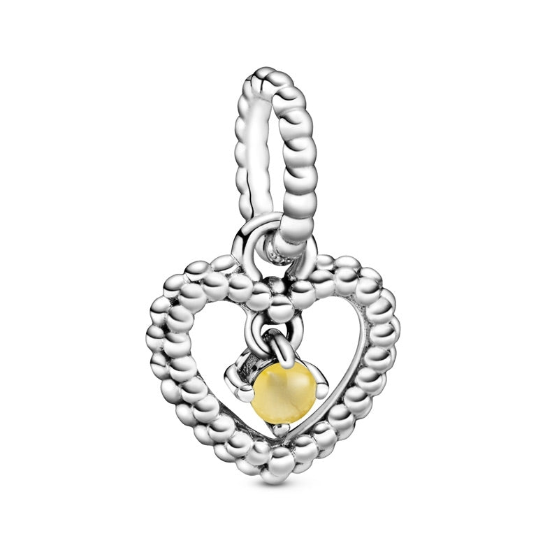 November Birthstone Heart Dangle Charm 798854C11