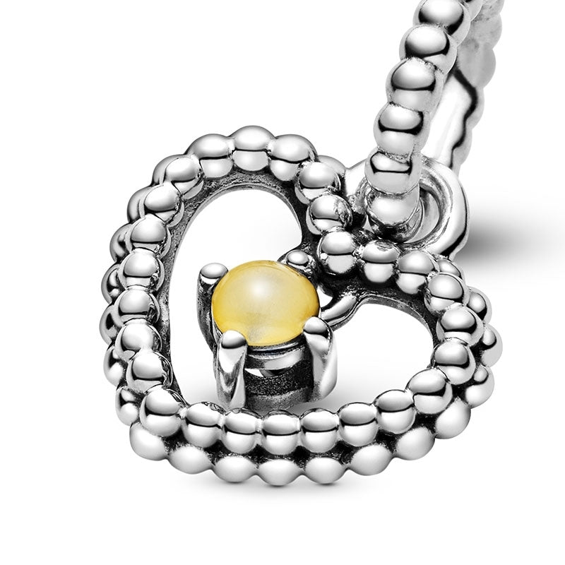 November Birthstone Heart Dangle Charm 798854C11