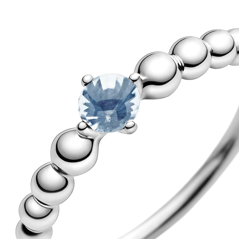 March Birthstone Beaded Ring 198867C01