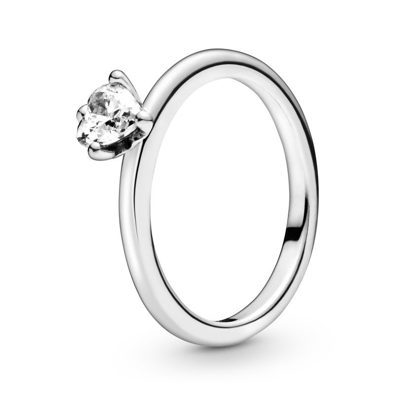 Clear Heart Solitaire Ring 198691C01
