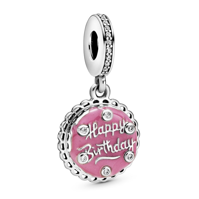 Pink Birthday Cake Dangle Charm 798888C01