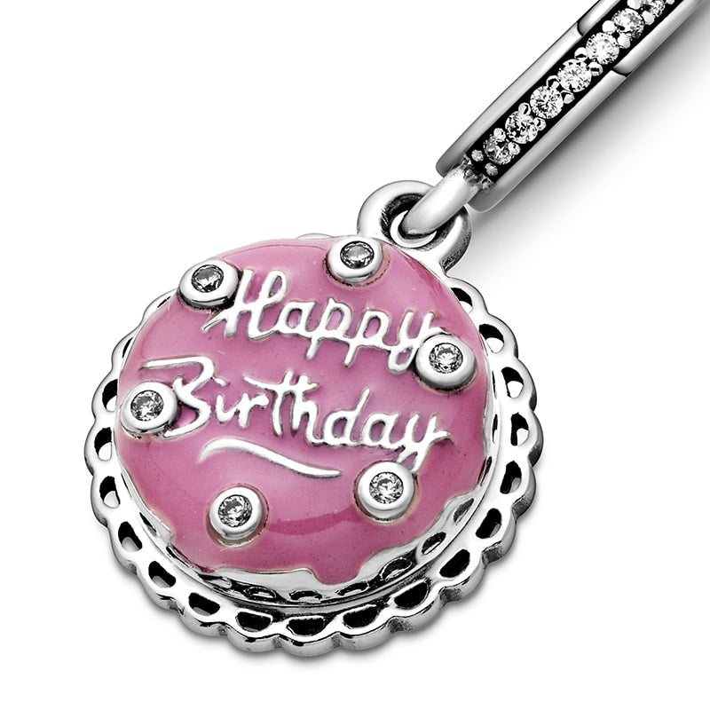 Pink Birthday Cake Dangle Charm 798888C01