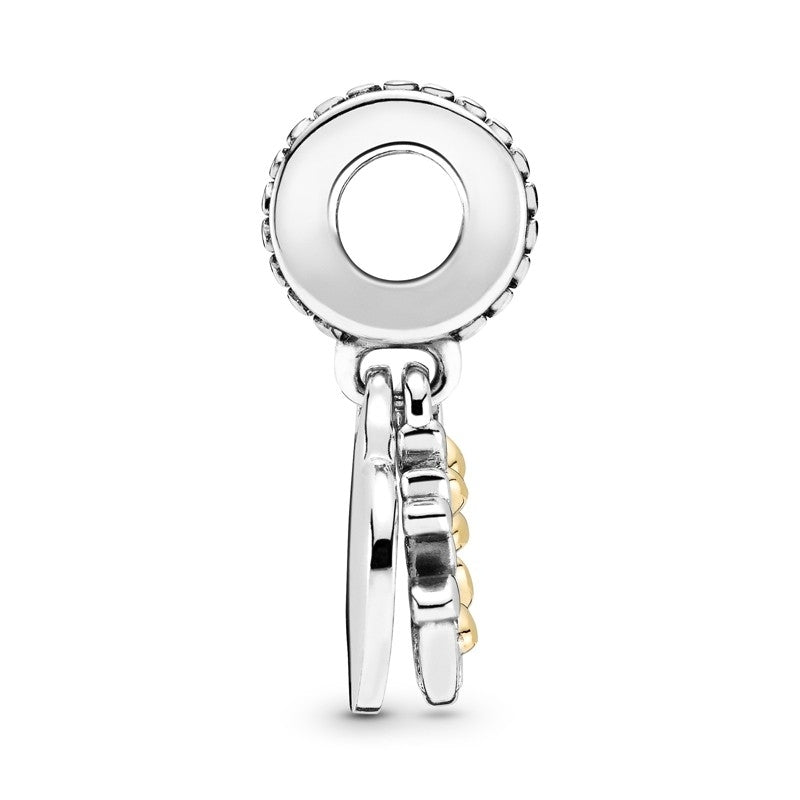 Two-Tone Family Tree Heart Dangle Charm 799161C00