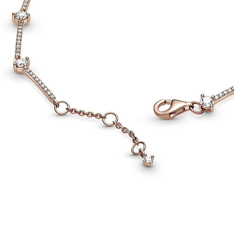 Rose Sparkling Pavé Bars Bracelet 589217C01