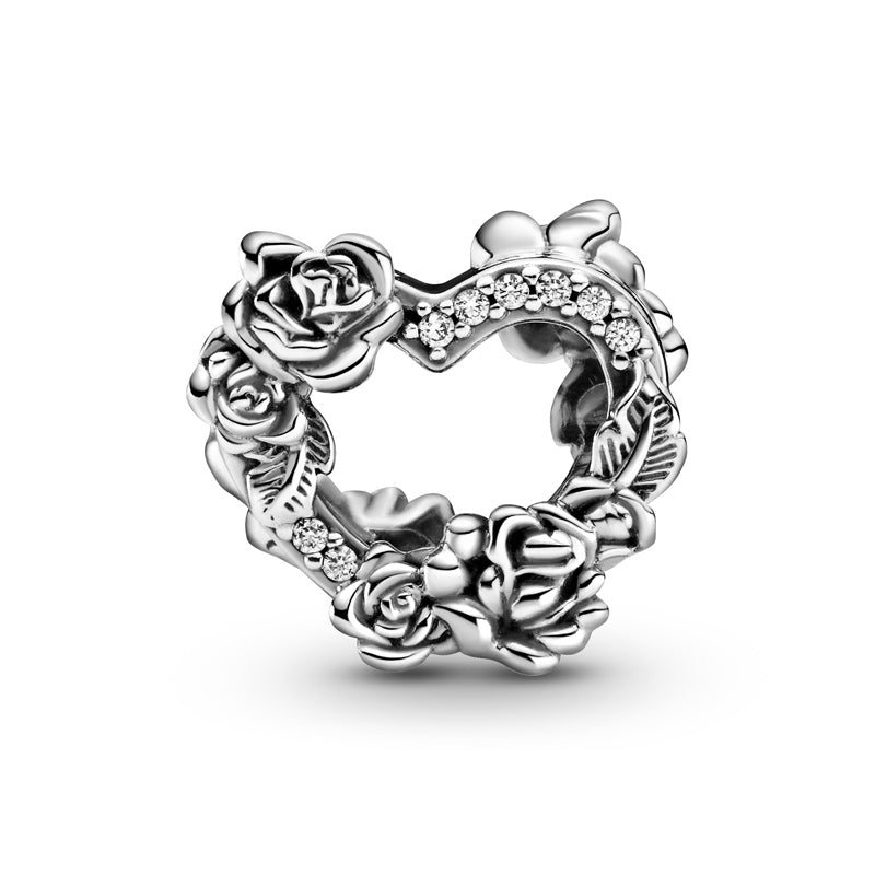 Open Heart & Rose Flowers Charm 799281C01 – Gift & Wrap
