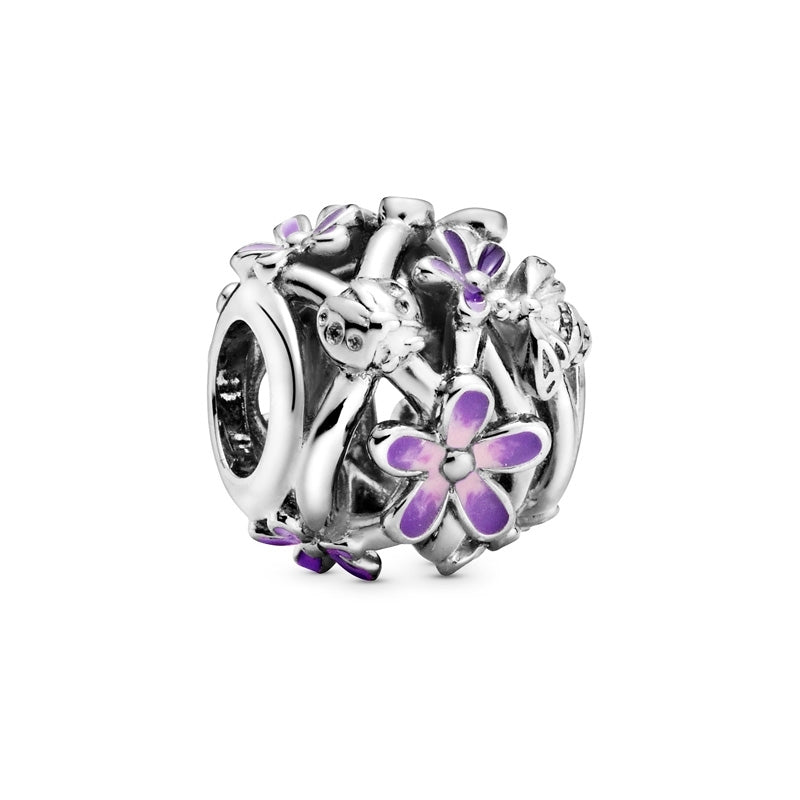 Openwork Purple Daisy Charm 798772C02
