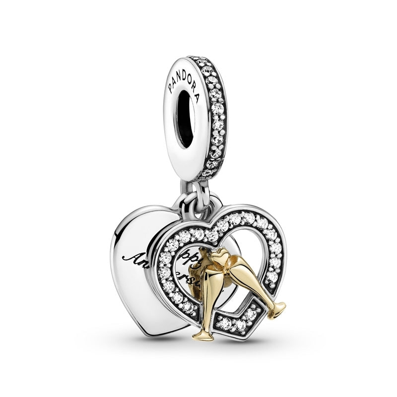 Two-tone Happy Anniversary Dangle Charm 799322C01