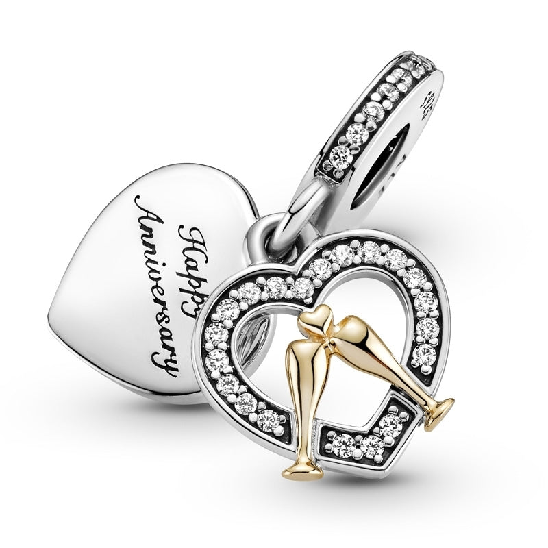Two-tone Happy Anniversary Dangle Charm 799322C01