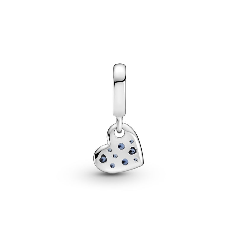 799404c01 Stellar Blue Pavé Tilted Heart Dangle Charm 799404C01 – Gift & Wrap