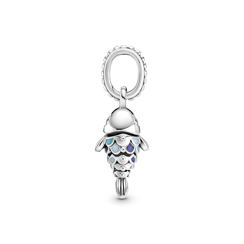 Blue Scaled Fish Dangle Charm 799428C01
