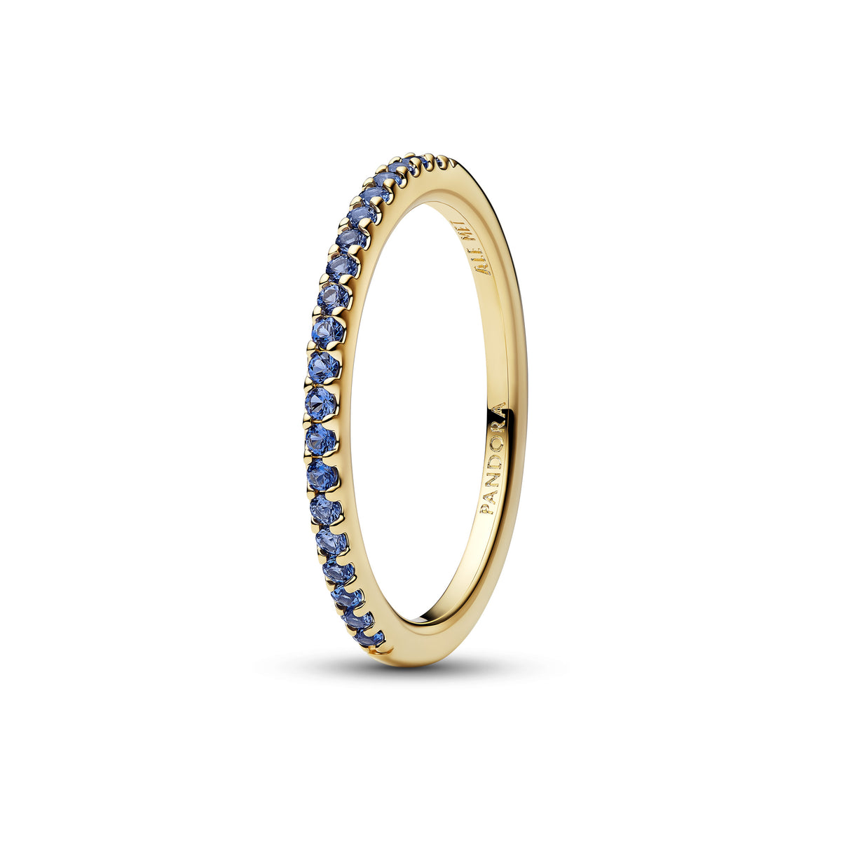Sparkling Blue Half-Eternity Band Ring