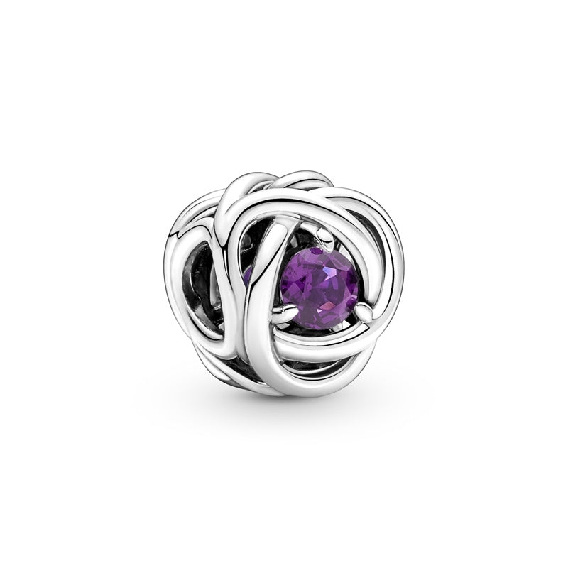 February Birthstone Eternity Circle Charm 790065C02