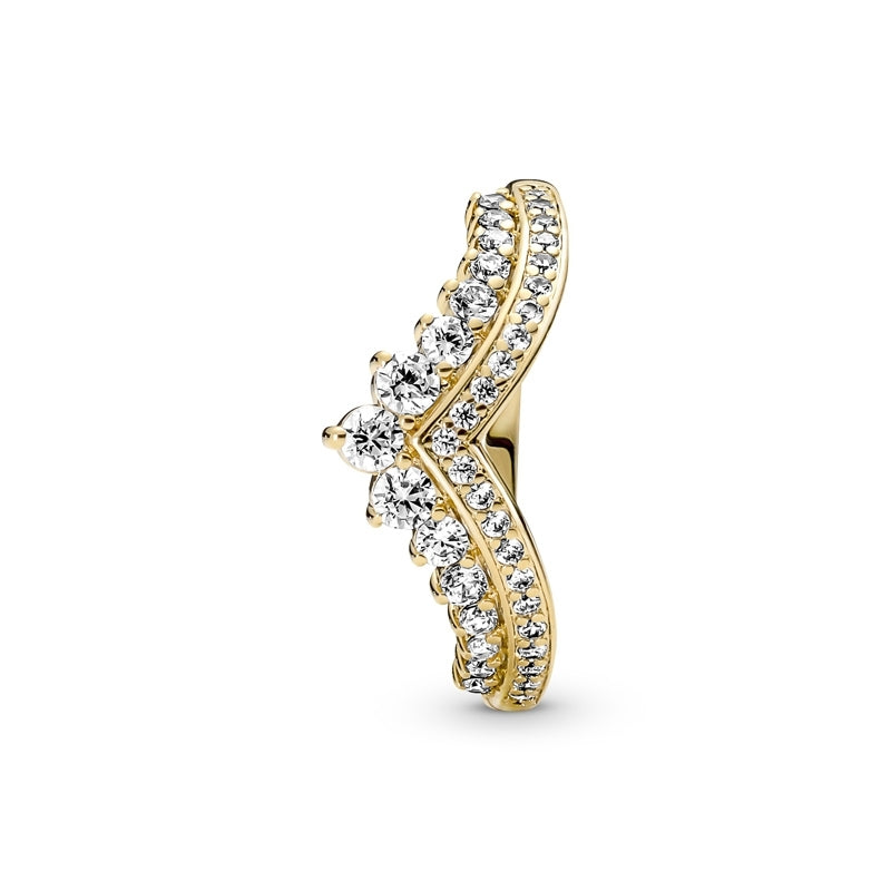 Timeles Princess Shine Wishbone Ring with Clear CZ 167736C01