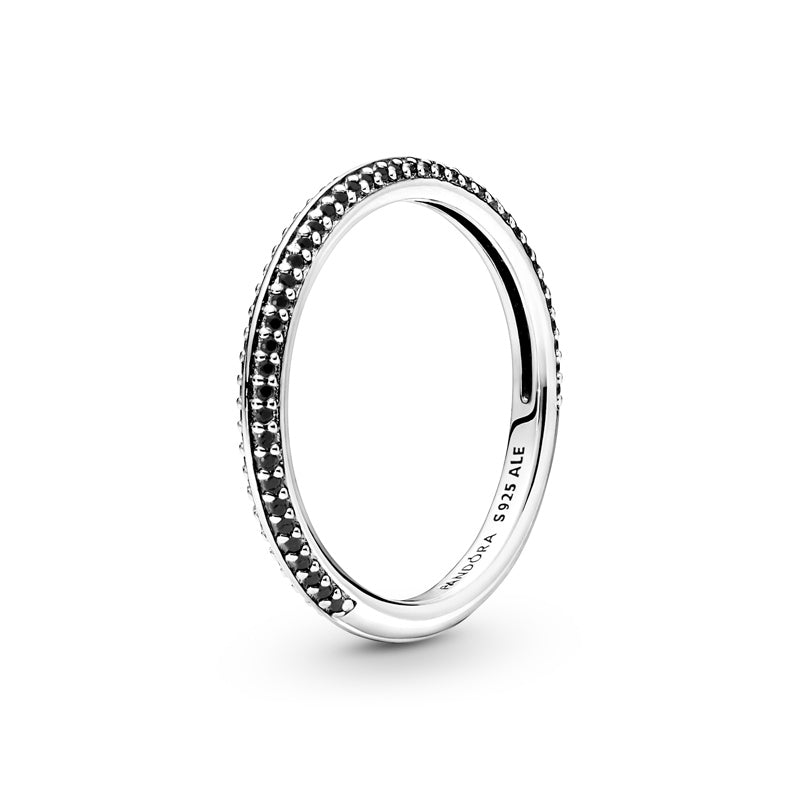 ME Collection Silver Black Pave Ring 199679C02