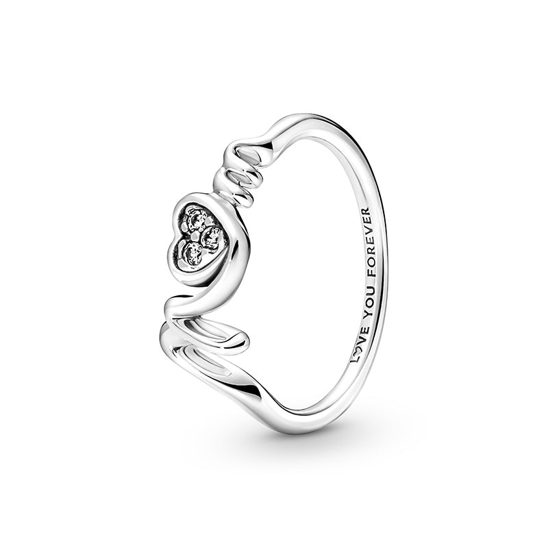 Mum Pavé Heart Ring 191149C01