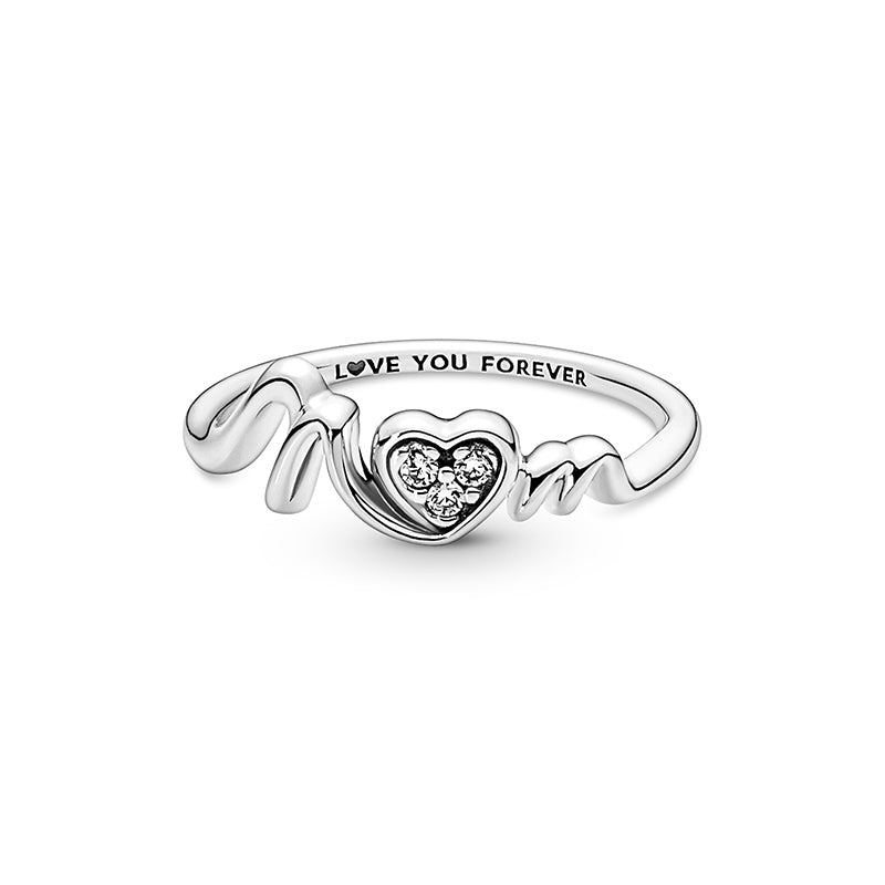 Mum Pavé Heart Ring 191149C01