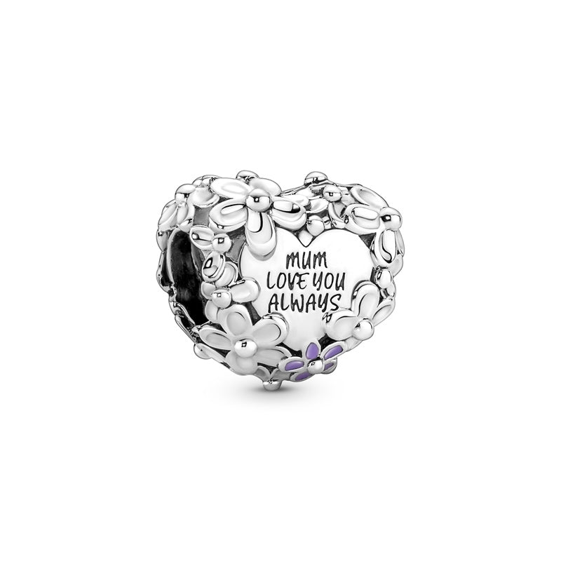Mum Daisy Heart Charm 791155C01