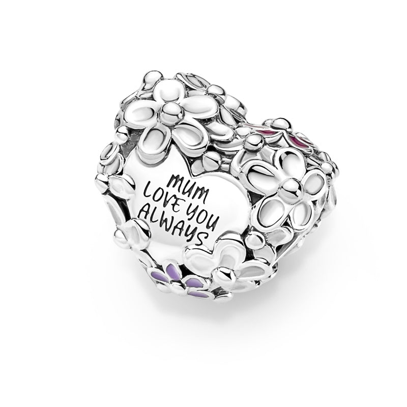 Mum Daisy Heart Charm 791155C01