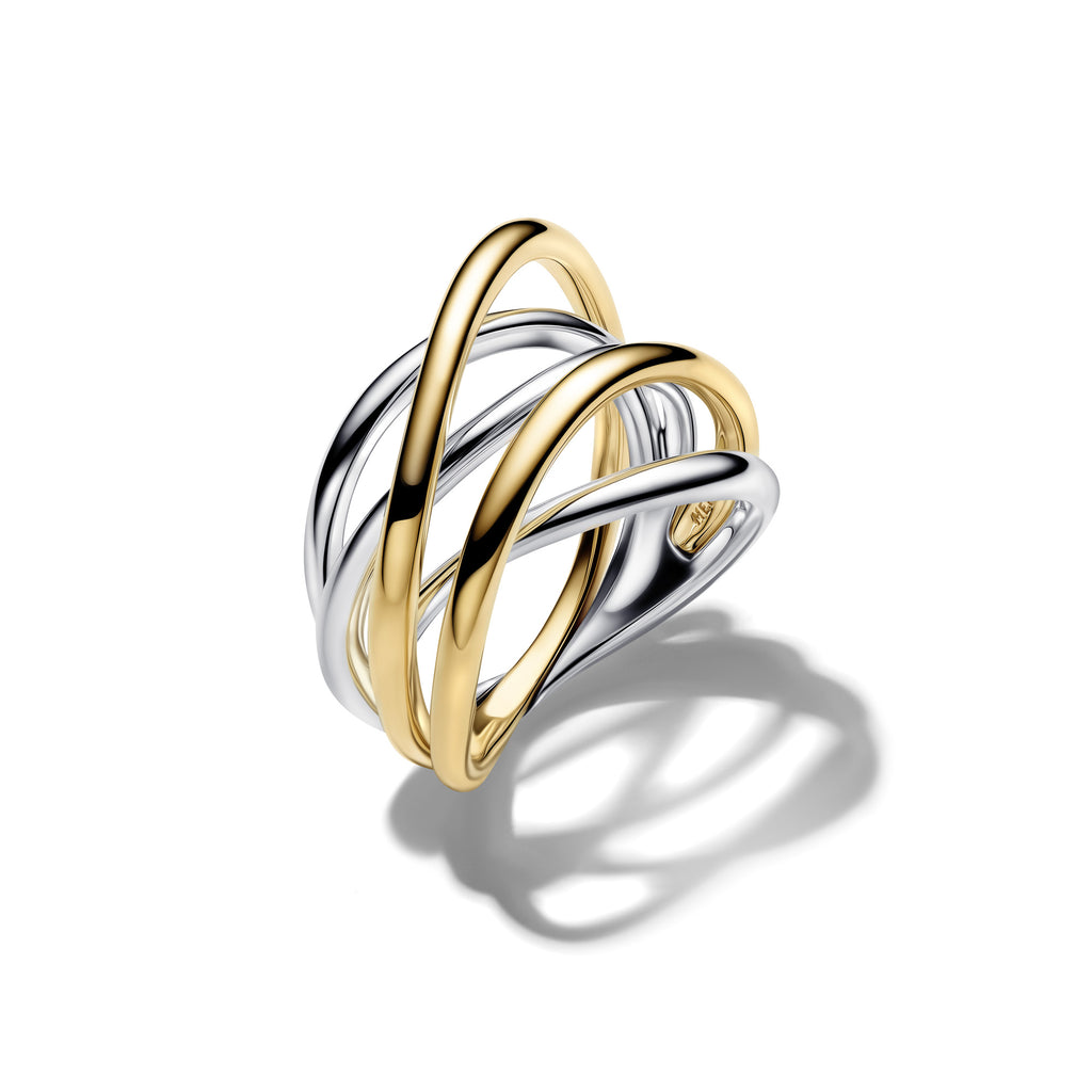 Two-Tone Entwined Band Ring