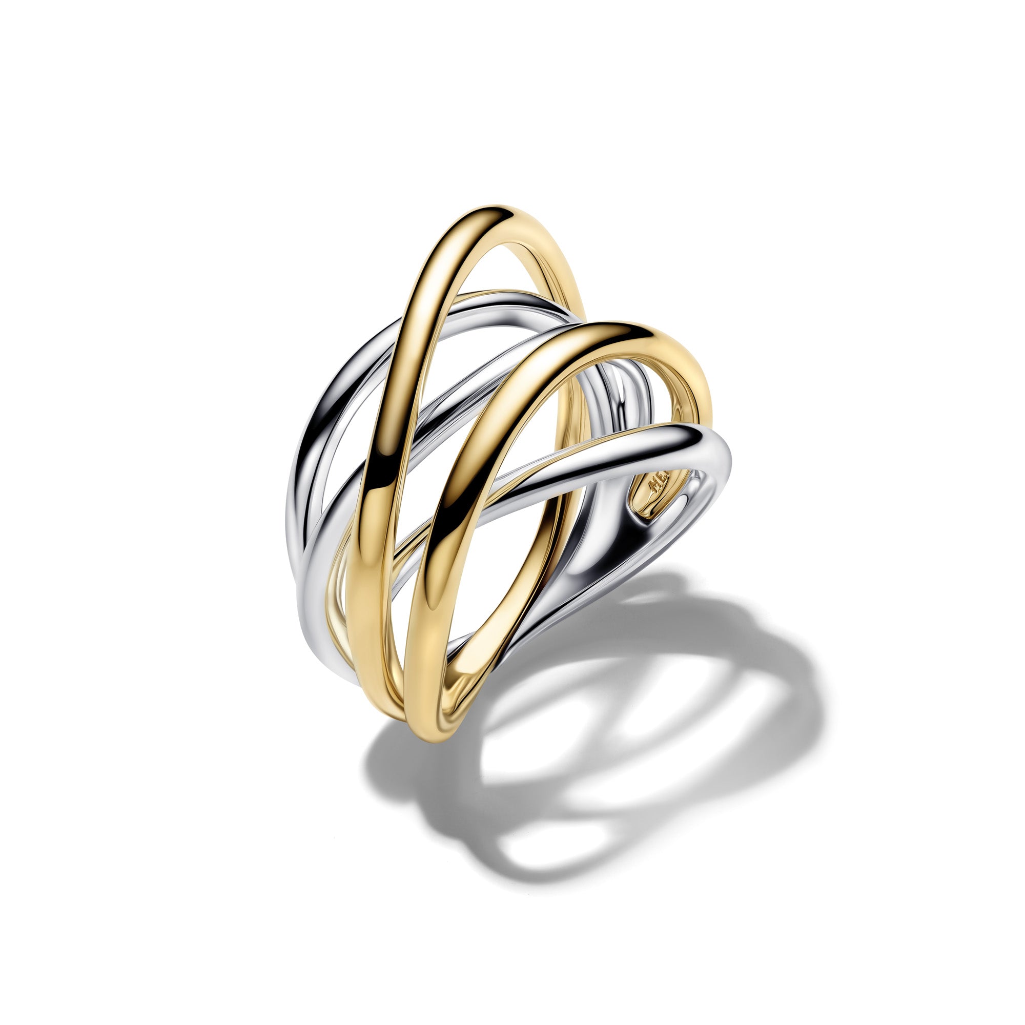 Two-Tone Entwined Band Ring