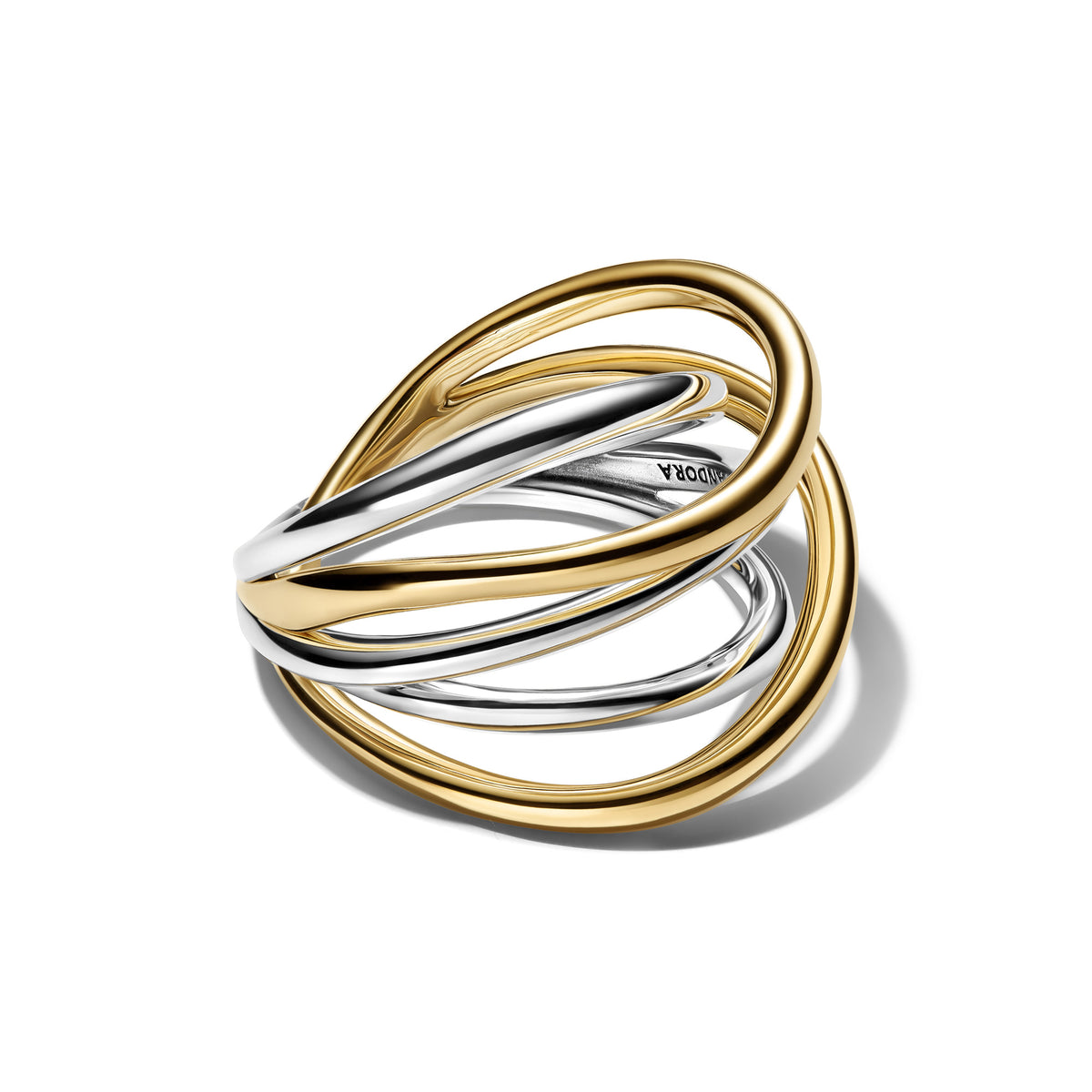 Two-Tone Entwined Band Ring