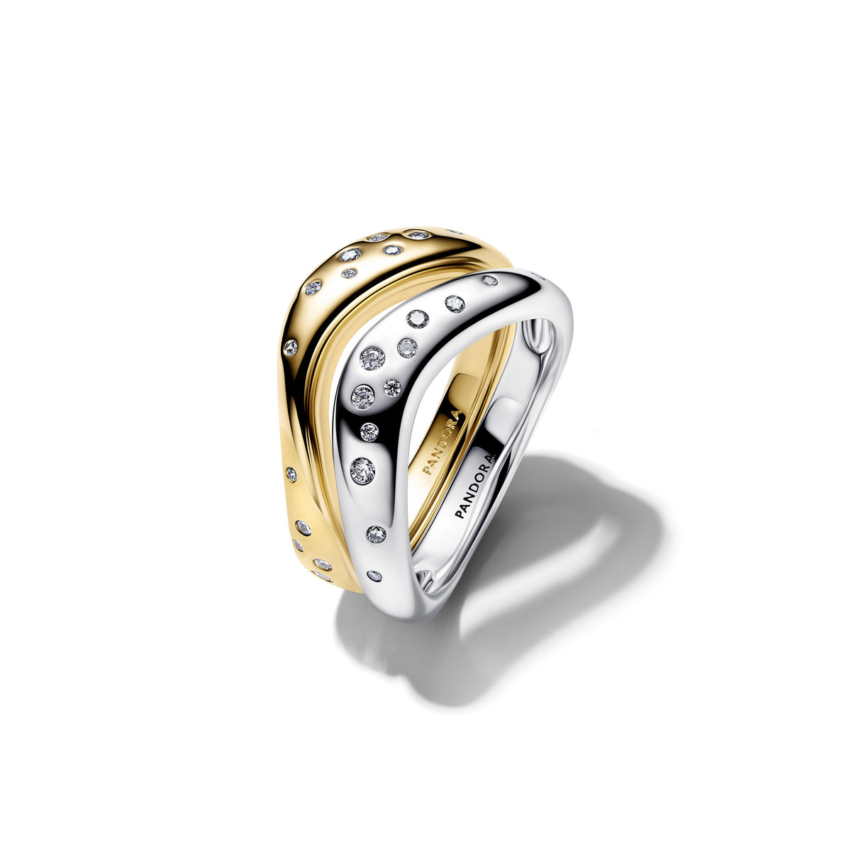 Organically Shaped Two-Tone Stacking Rings