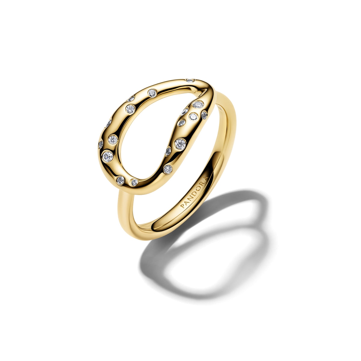 Organically Shaped Stone-Set Statement Ring