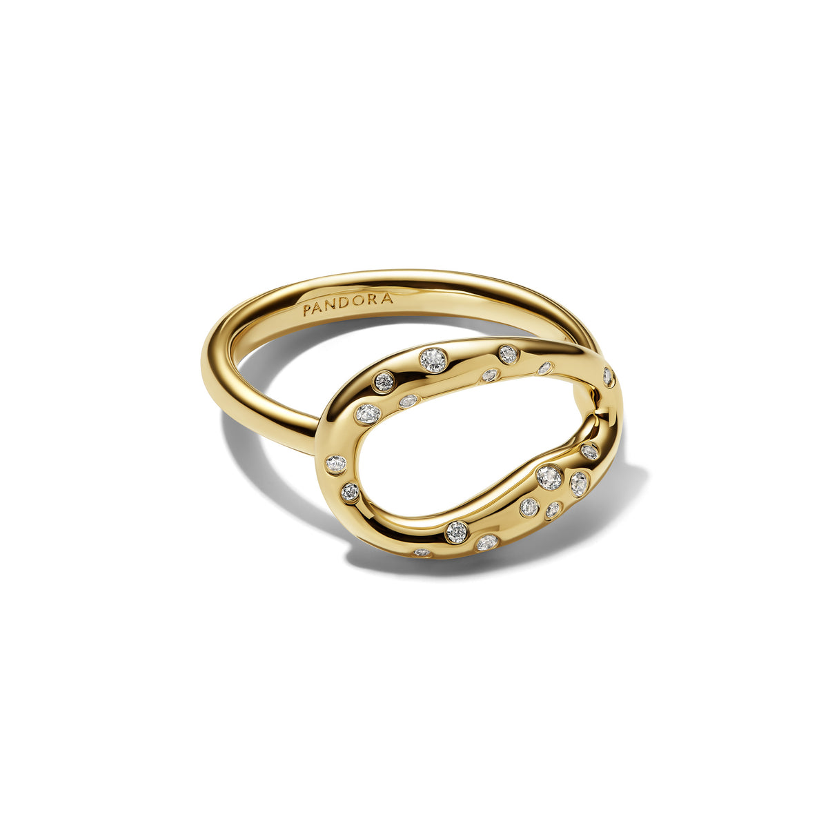 Organically Shaped Stone-Set Statement Ring
