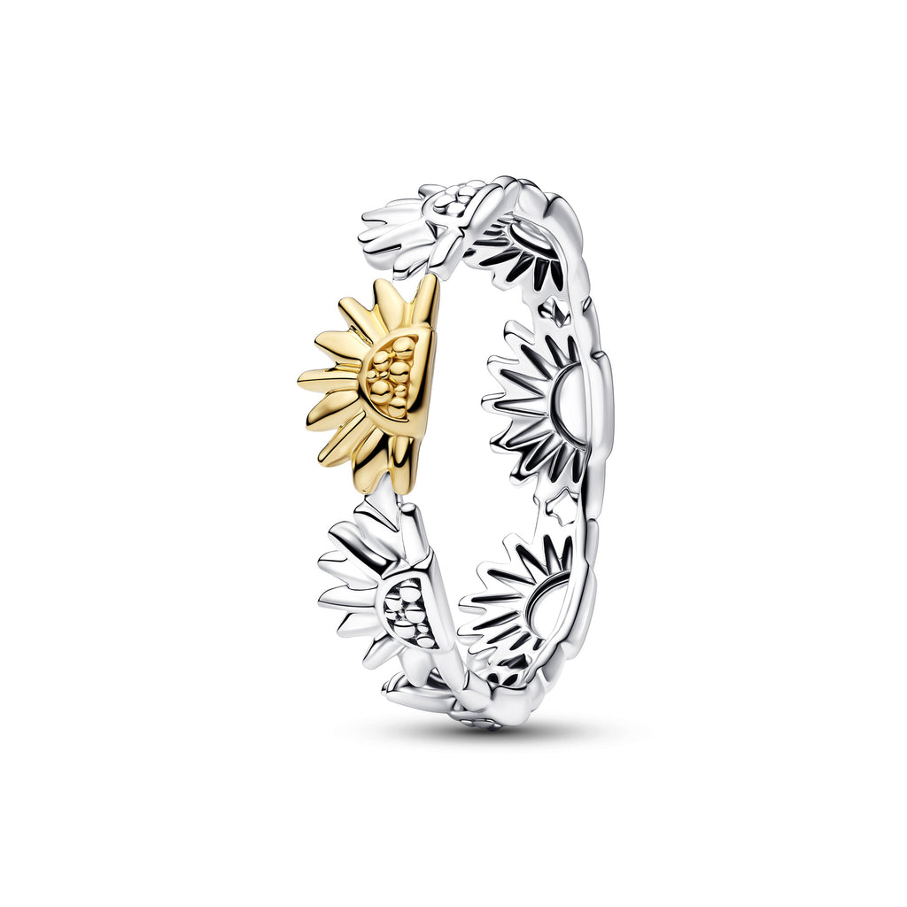 Sunflower Two-Tone Band Ring