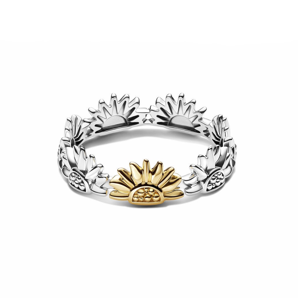 Sunflower Two-Tone Band Ring
