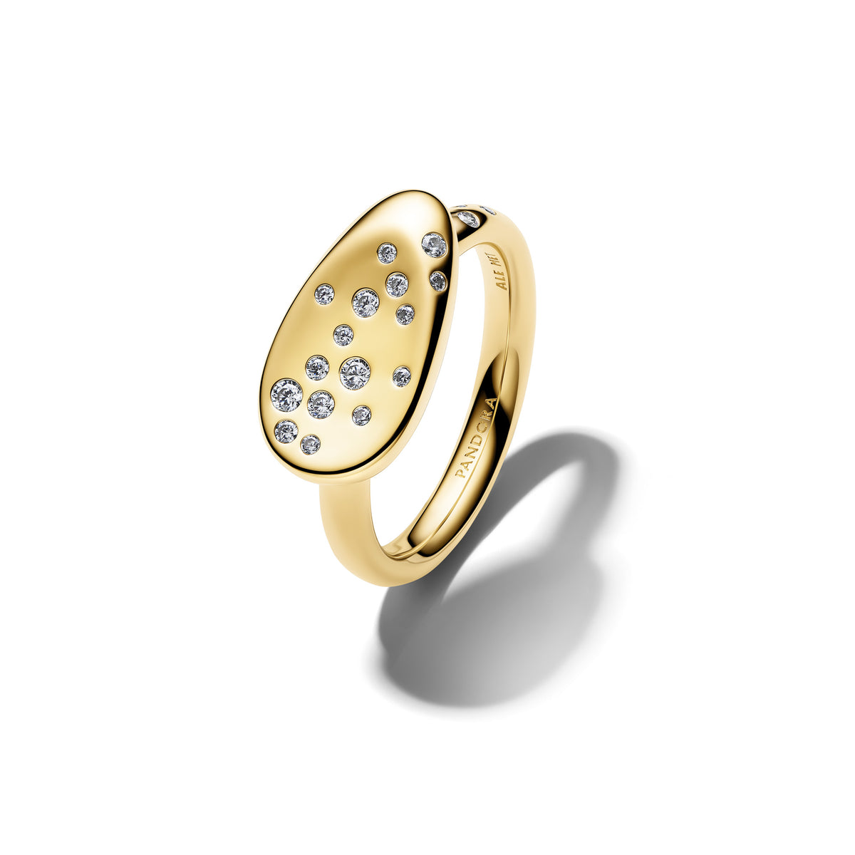 Small Stone-Set Oval Signet Ring