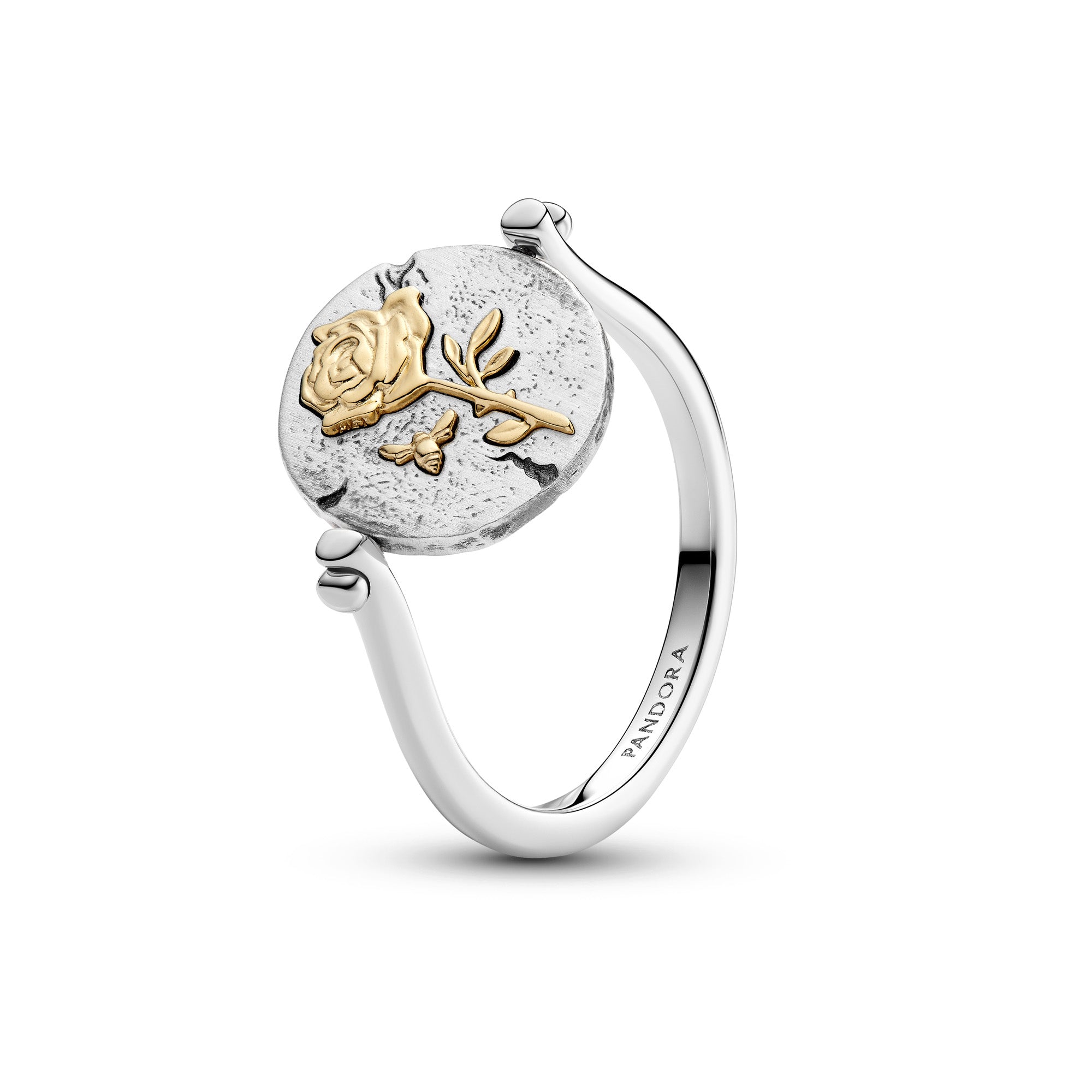Rose Reversible Medallion Ring