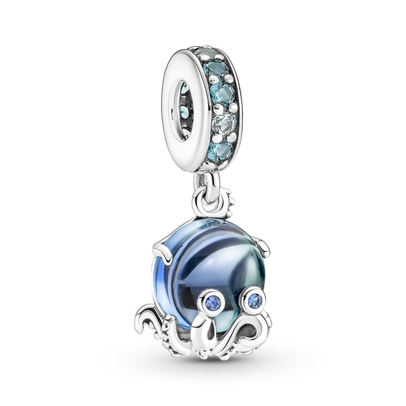 Murano Glass Cute Octopus Dangle Charm 791694C01