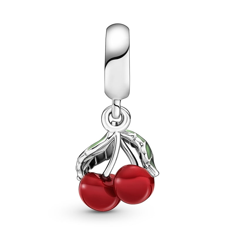 Asymmetrical Cherry Fruit Dangle Charm 791583C01