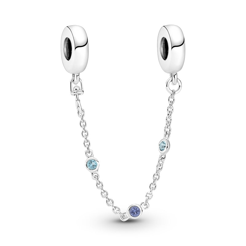 Triple Blue Stone Safety Chain 791688C01