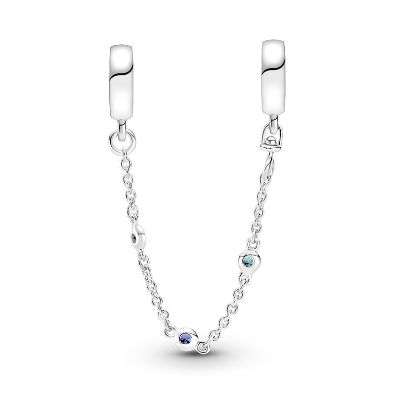 Triple Blue Stone Safety Chain 791688C01