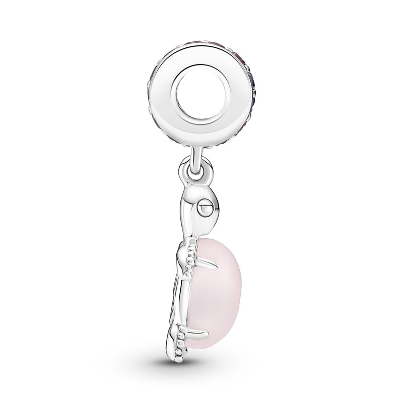 Murano Glass Pink Sea Turtle Dangle Charm 798939C02
