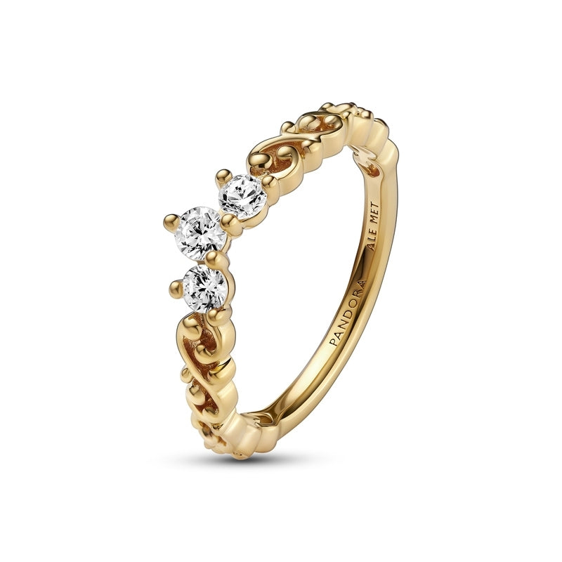 Gold Plated Regal Swirl Tiara Ring