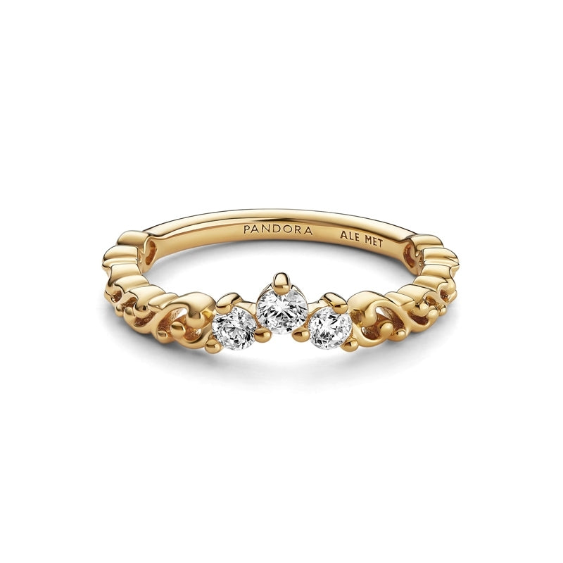 Gold Plated Regal Swirl Tiara Ring