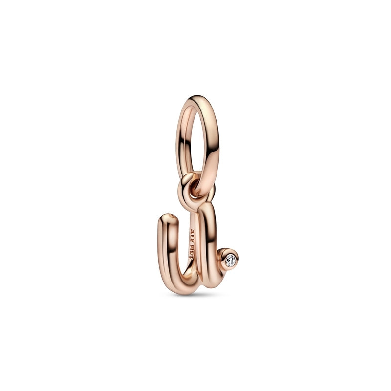 Letter u Script Alphabet Dangle Charm