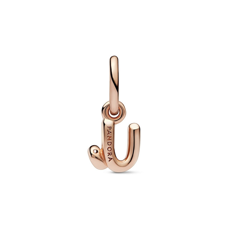 Letter u Script Alphabet Dangle Charm