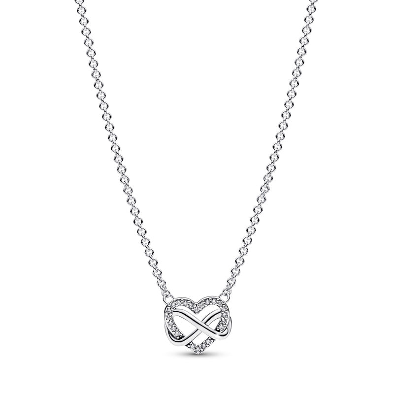 Sparkling Infinity Heart Collier Necklace 392666C01