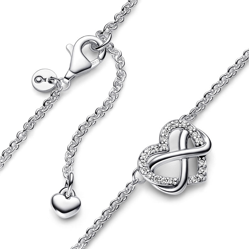 Sparkling Infinity Heart Collier Necklace 392666C01