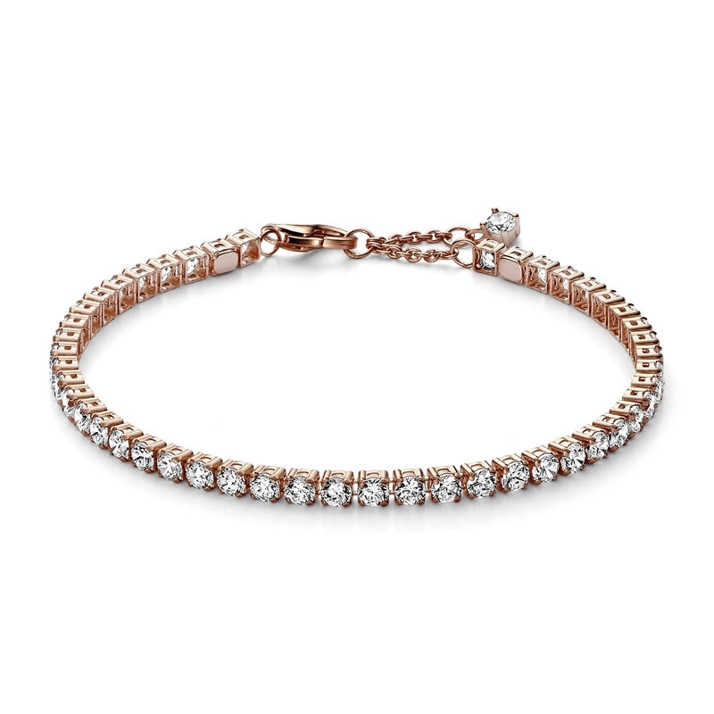 14k Rose Gold-Plated Sparkling Tennis Bracelet