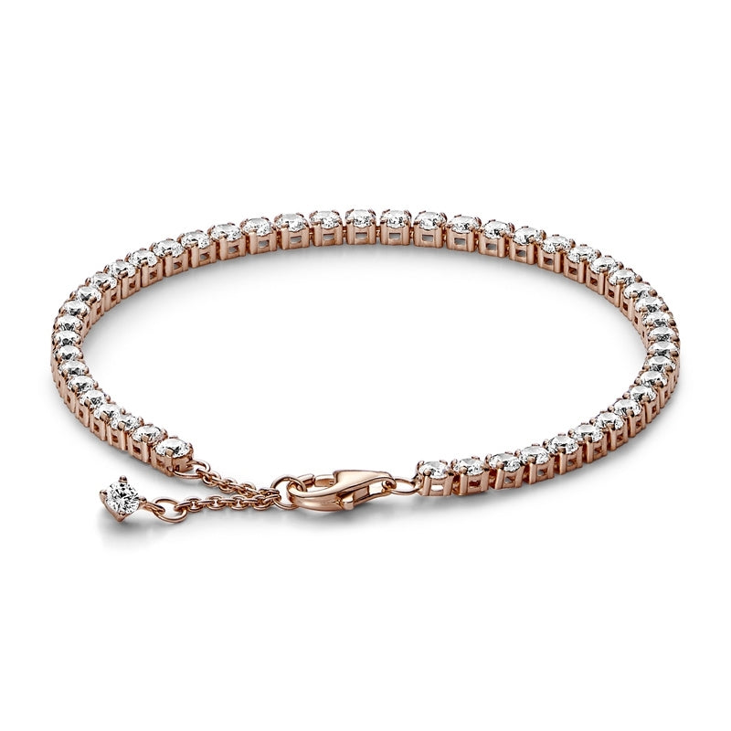 14k Rose Gold-Plated Sparkling Tennis Bracelet