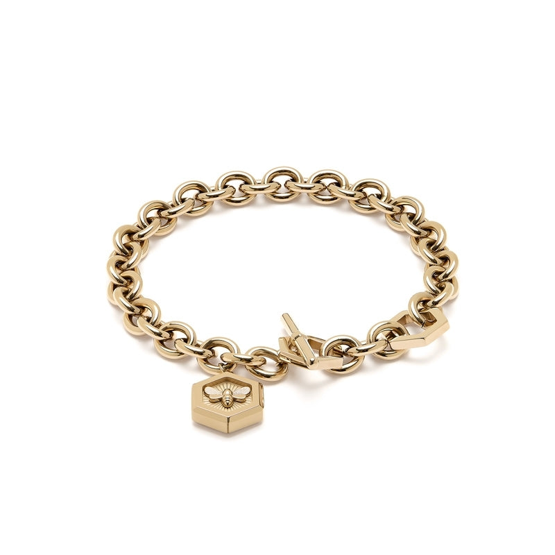 Minima Bee Gold IP Toggle Bracelet