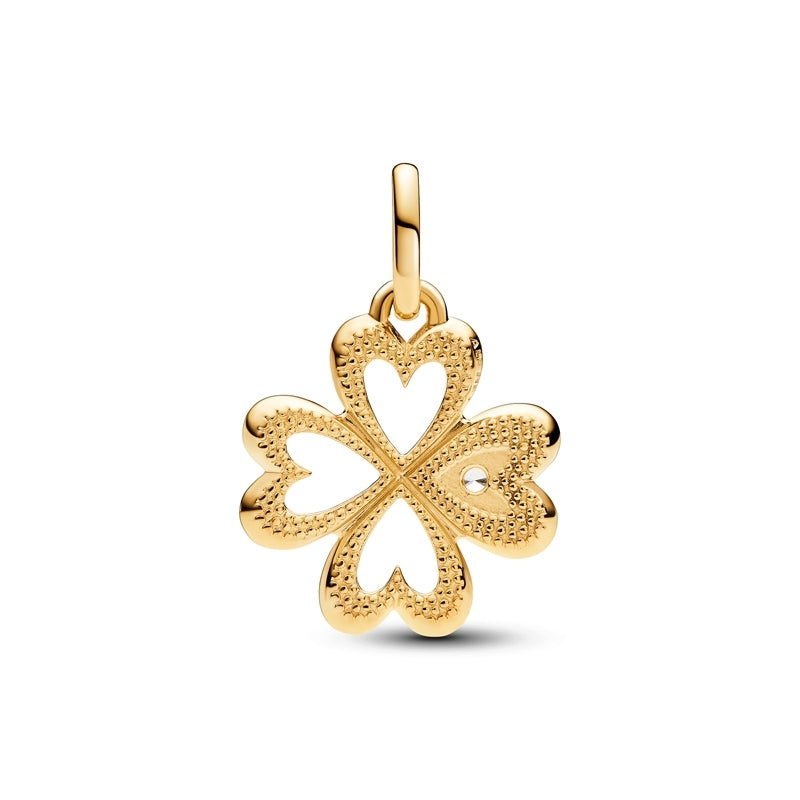 ME Heart Four-leaf Clover Medallion Charm